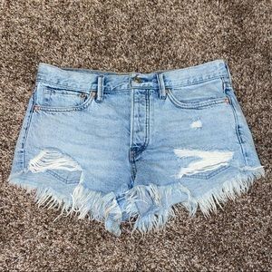LAST CHANCE: free people high waisted demin shorts
